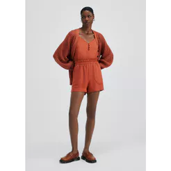 Shorts Feminino Em Viscose Creponada