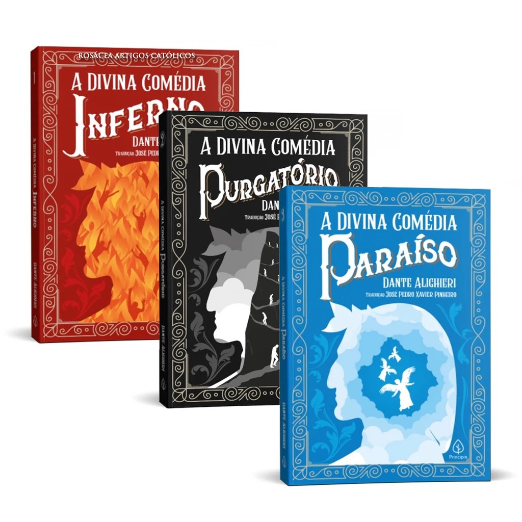 Kit - A Divina Comédia : Inferno + Purgatório + Paraíso - Dante Alighieri ( 3 livros )