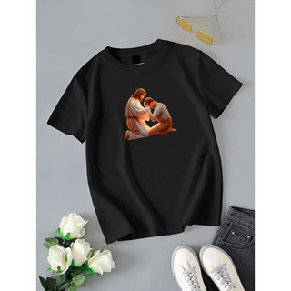 Camiseta Camisa Básica Estampada Cristã Jesus Abraço de Jesus Oração com Jesus