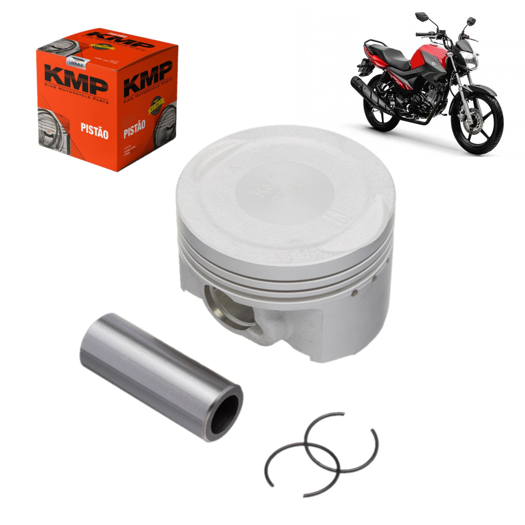 Pistão Ybr 125i Factor Std 0.25 0.50 0.75 1.00 Kmp em Oferta na Shopee