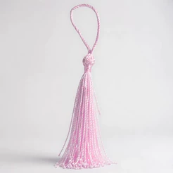 Tassel Decorativo Artesanal - Rosa Claro - 13cm - 12 unidades - Artlille - Rizzo