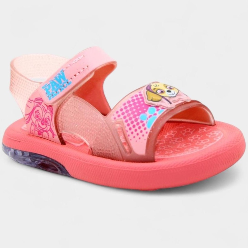 Sandália Bebê Disney Patrulha Canina Led Menina - Rosa