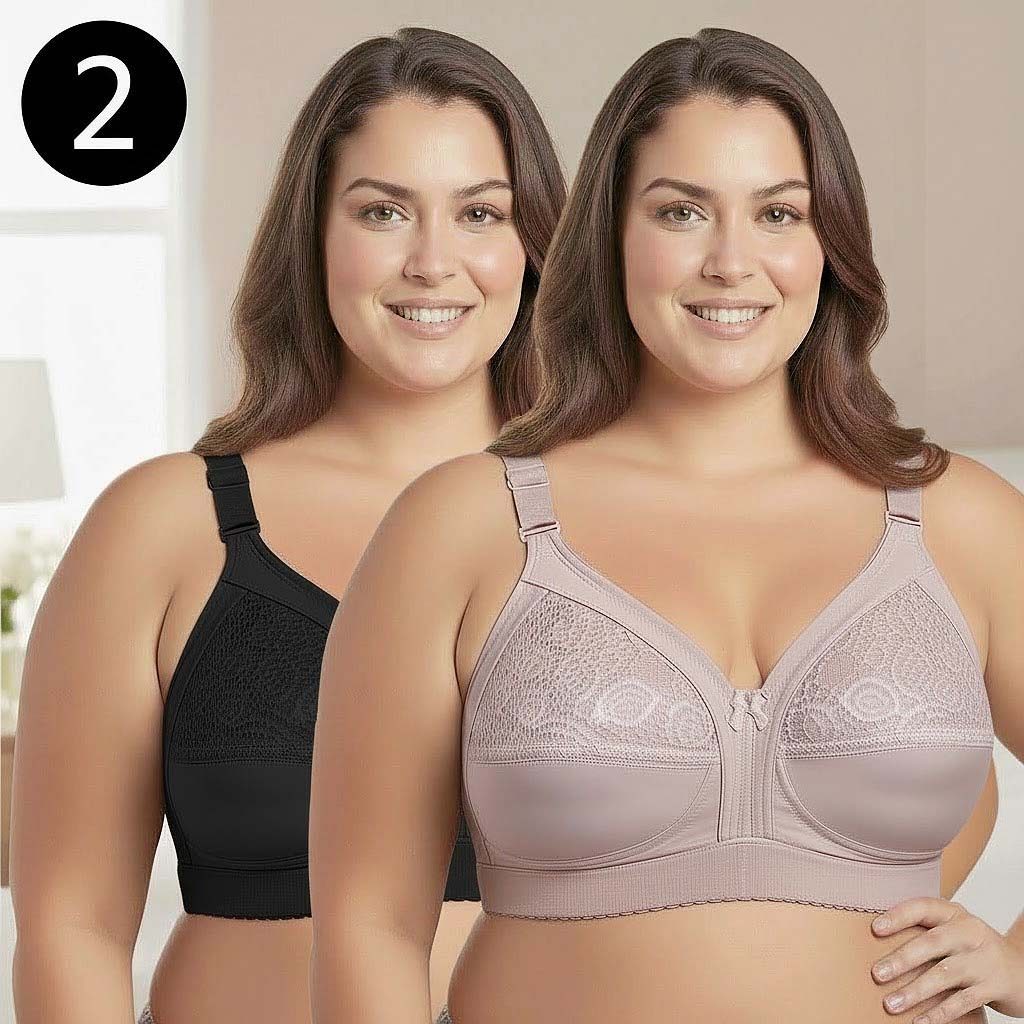 Kit 2 Sutiãs Plus Size Reforçados Pala Dupla Forrados Soutien Alça Larga Lingerie em Oferta na Shopee