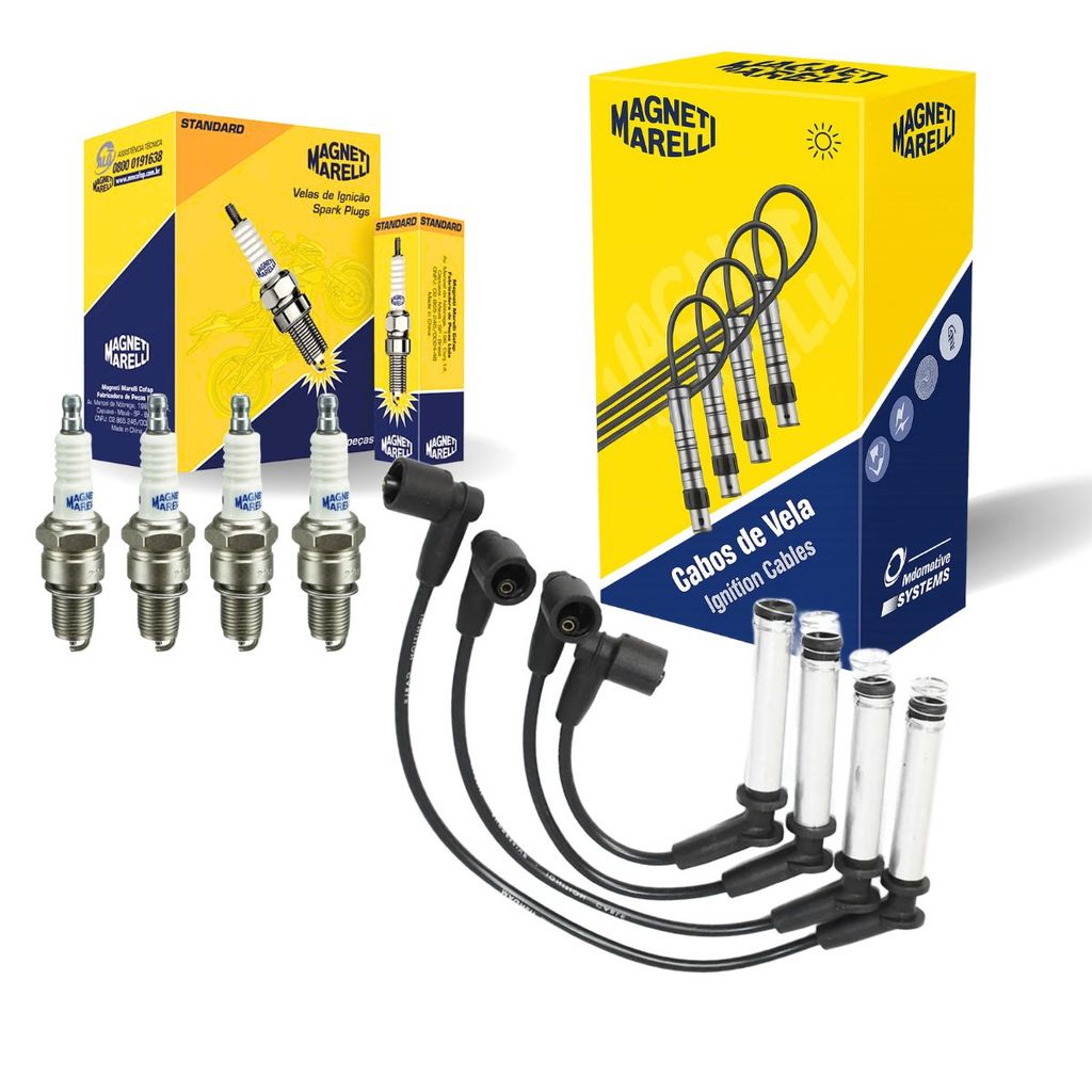 Kit Cabo Vela Ignição Agile Meriva Montana 1.4 Marelli