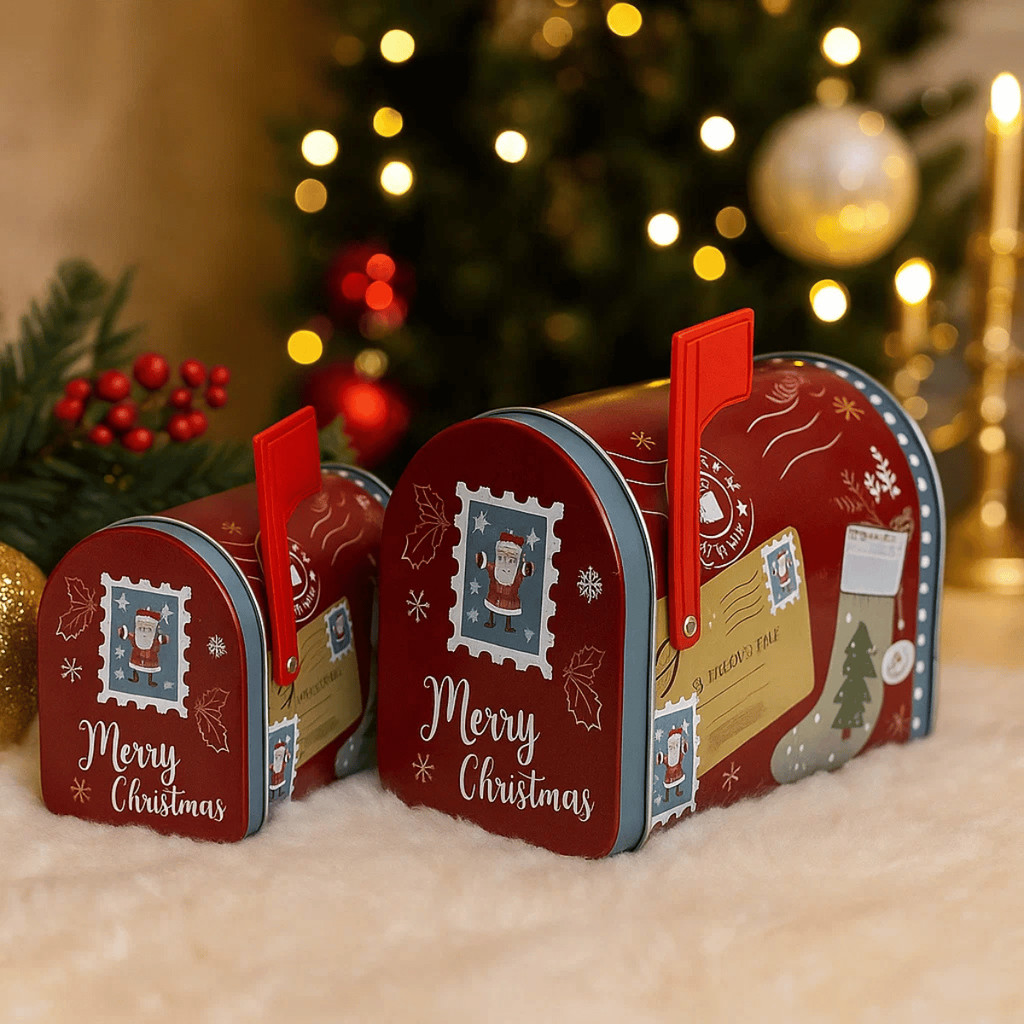 Kit 2 Caixas Correio Natalinas - Wincy Natal / Enfeite Decoração / Porta Cartas Pendurar Parede