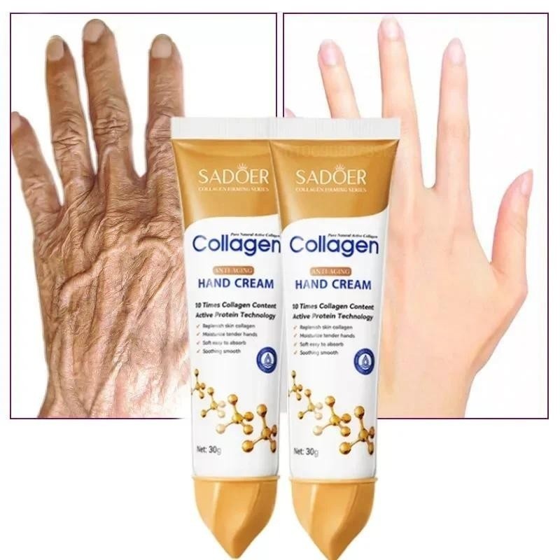30g Creme Para As Mãos , Loção Corporal De Beleza E Saúde , Colágeno , Antirrugas , Hidratante , Nutritivo , Esfoliante