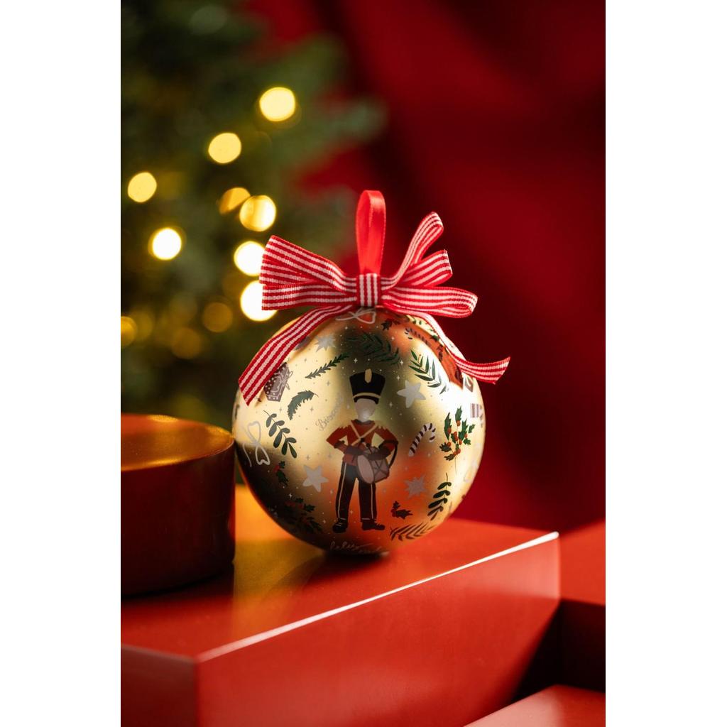 Bola de Natal Dourada 100g  Biscoito de Speculoos - Biscoitê