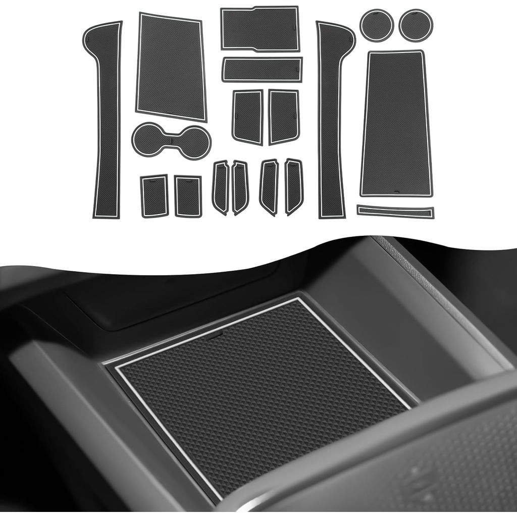 SXCY para Acessórios do Chevrolet Equinox 2025: Forros para Porta-Copos, Tapetes para Compartimentos de Porta, Forros pa