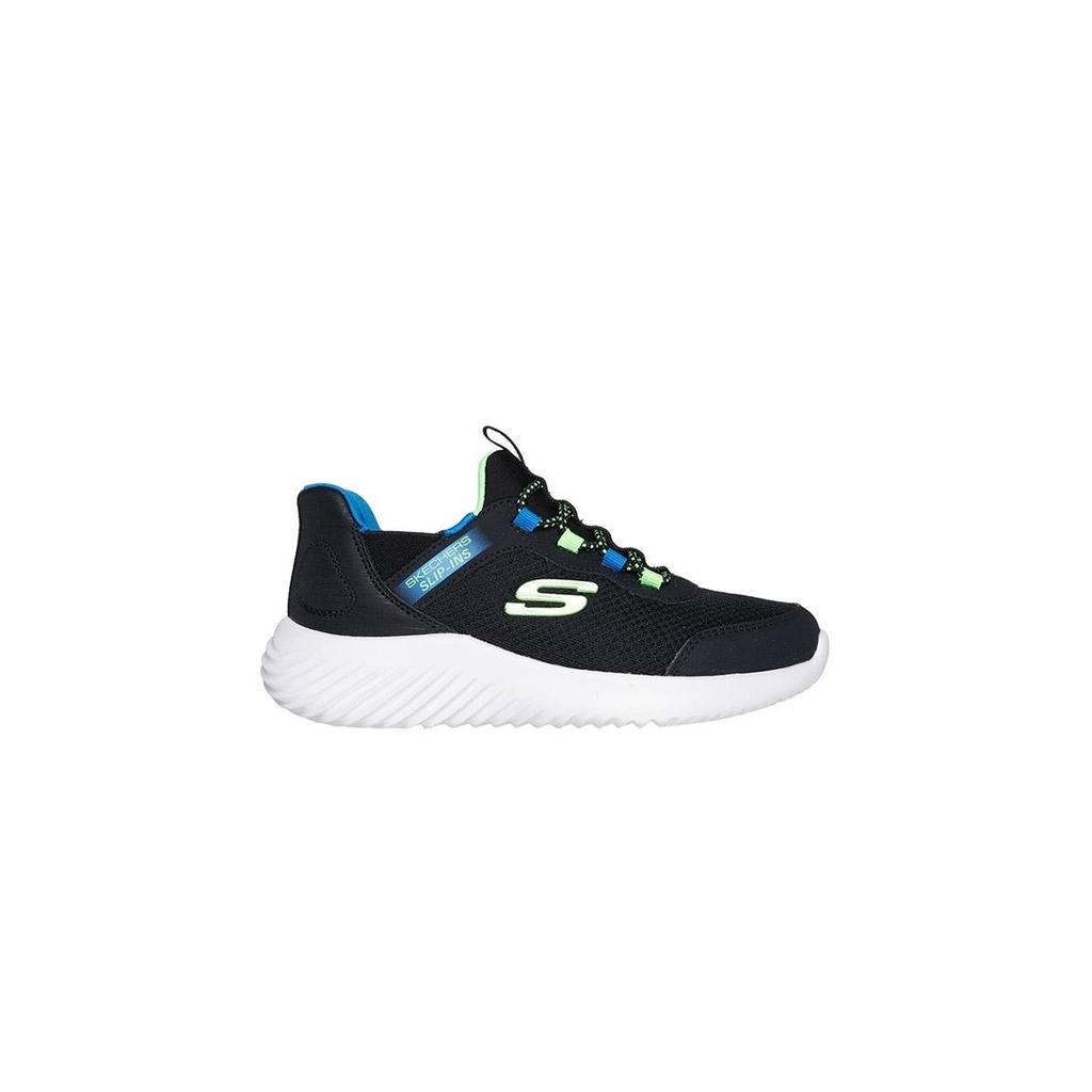 Tênis Infantil Skechers Bounder Slipin Preto/Azul em Oferta na Shopee