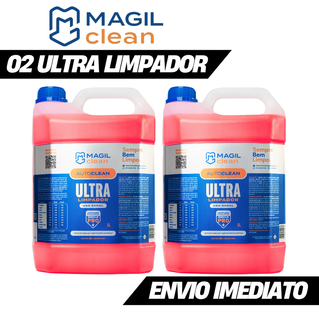 KIT 2 UN ULTRA LIMPADOR AUTOCLEAN 5L MAGIL CLEAN em Oferta na Shopee