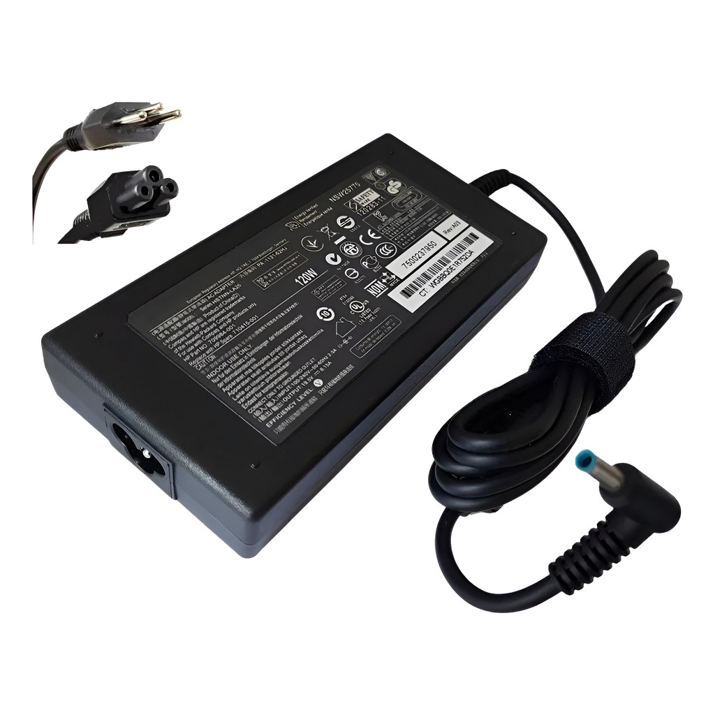 Carregador Compativel Com Hp 19,5v 6.15a 120w Plug Azul