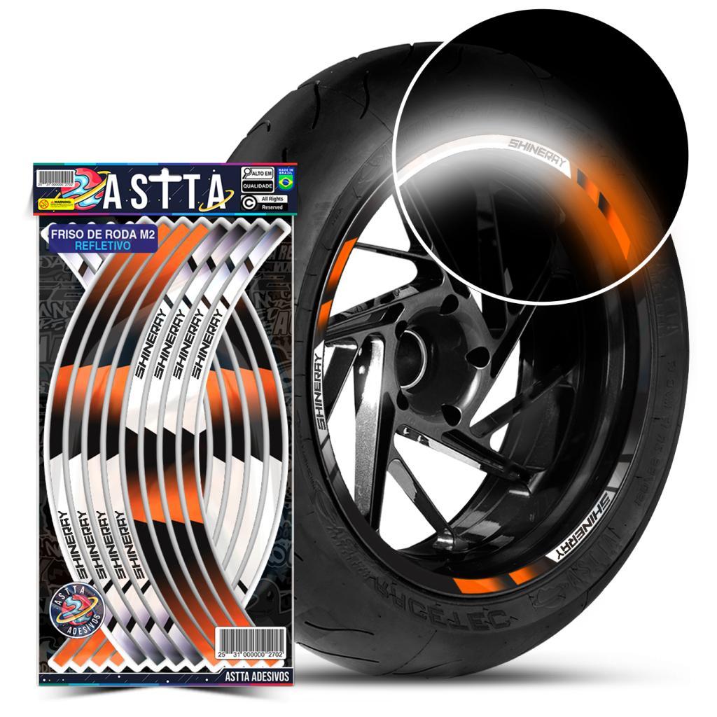 Adesivos Friso de Roda Kit M2 Compativel com Shineray Cores Refletivo Aro 13 ao 22 Kit Completo Filete Moto