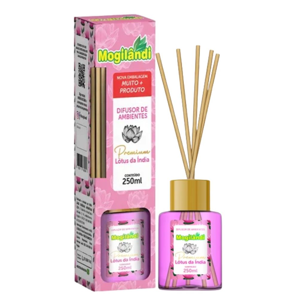 Difusor de Ambientes Premium Mogilândi Lótus da Índia  250ml em Oferta na Shopee