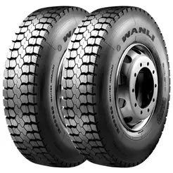 KIT 2 Pneu Wanli SDR01 215/75R17.5 Aro 17.5 135L 16 Lonas