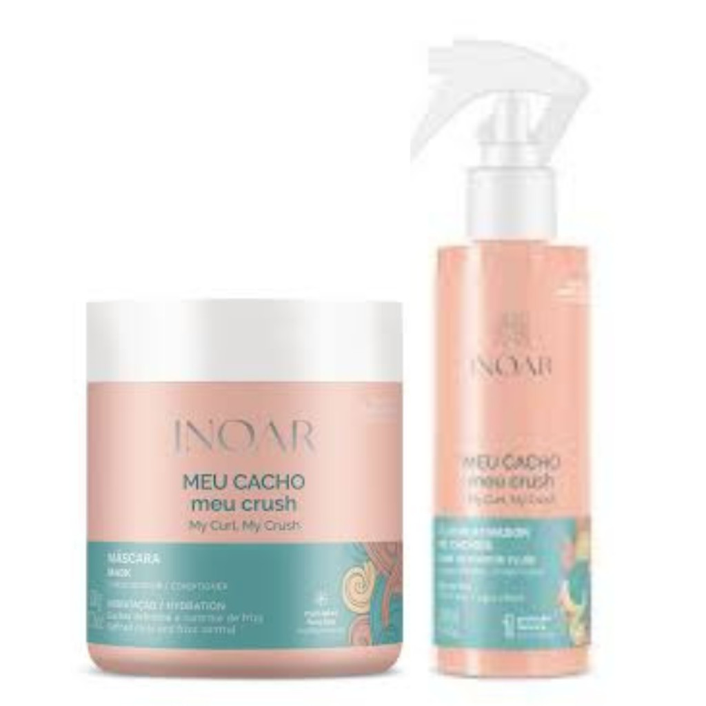 INOAR KIT MEU CACHO FLUIDO ATIVADOR DE CACHOS 200 ML+MÁSCARA 500G