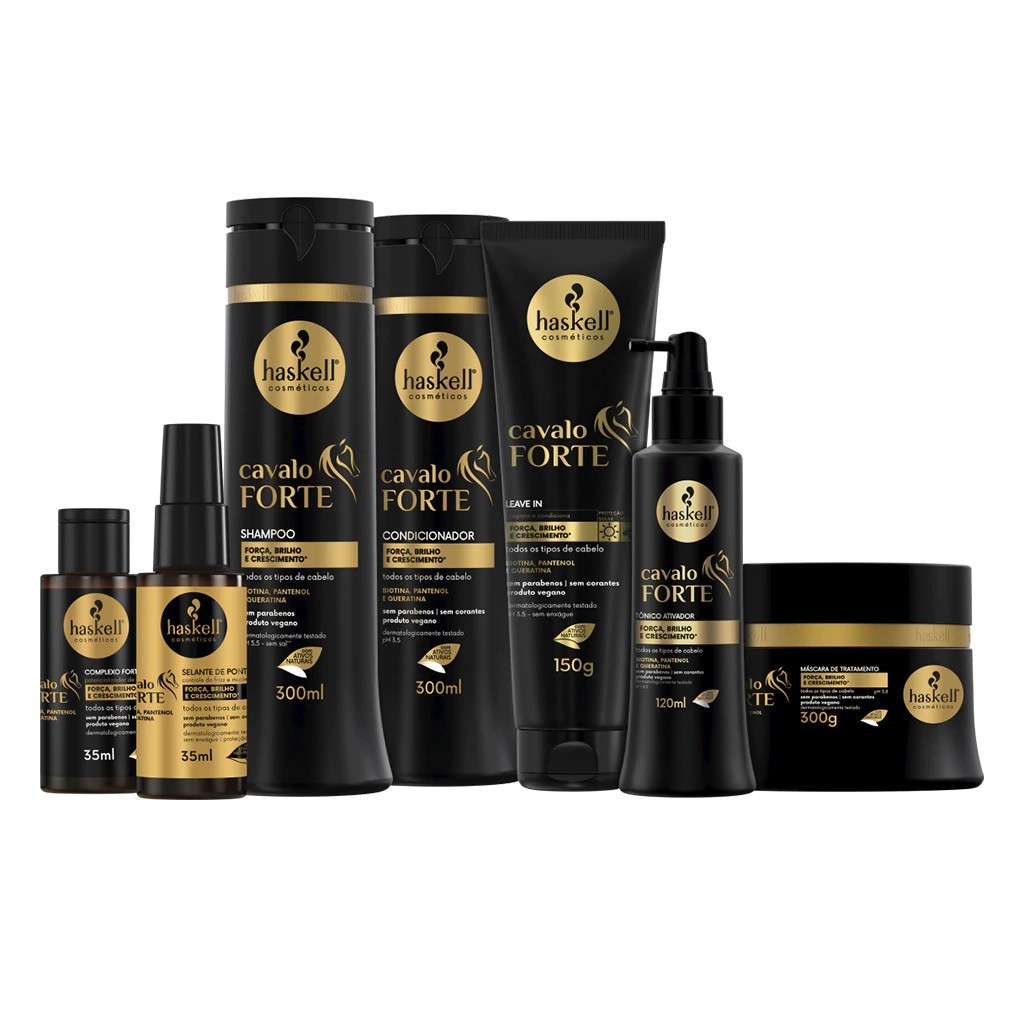 Kit Haskell Cavalo Forte 300gr Completo – Força, Brilho e Crescimento
