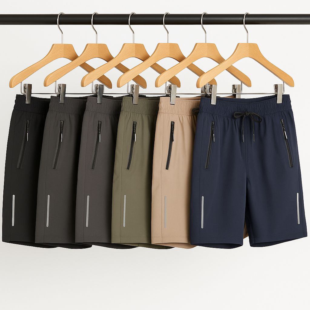 Shorts Masculino Com Ziper - Bermuda Poliamida Elastano - Secagem Rapida, Tecnologia Anti Odor - Qualidade Premium