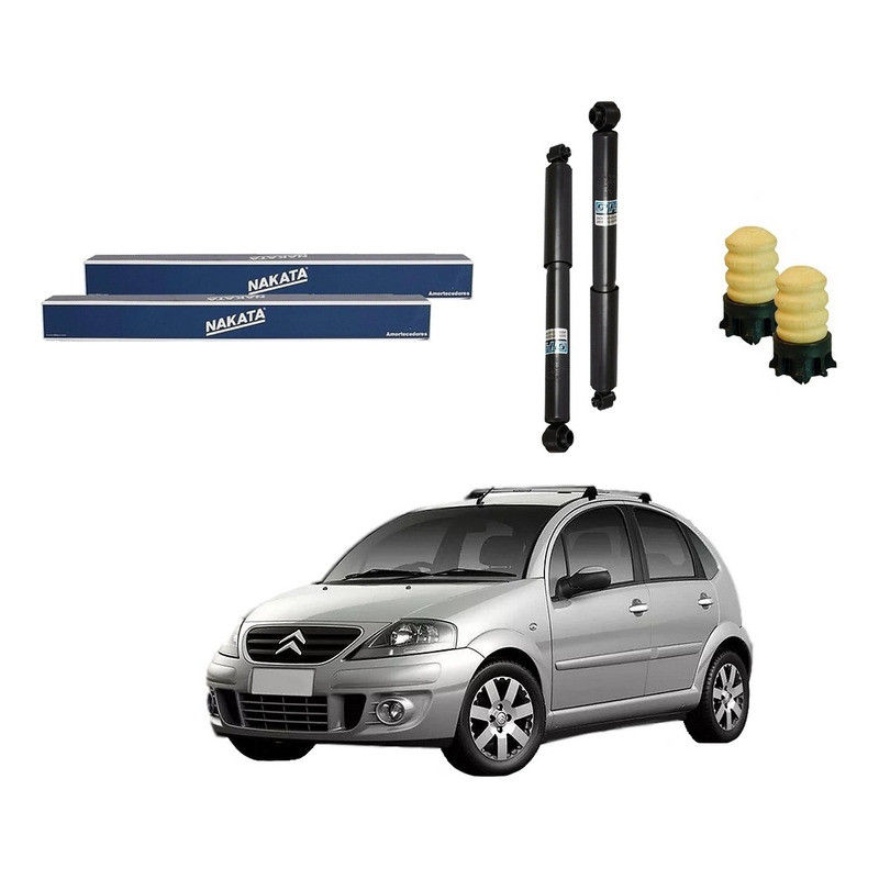 Kit Amortecedor Traseiro, C3 1.4 1.6 2003 A 2012