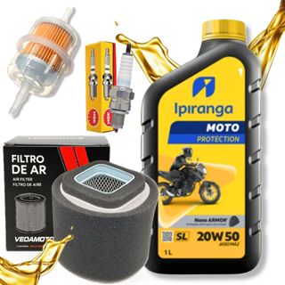 Kit Revisão Ybr 125 2000-2008 Ipiranga 20W50 Mineral Filtros e Vela Ngk em Oferta na Shopee