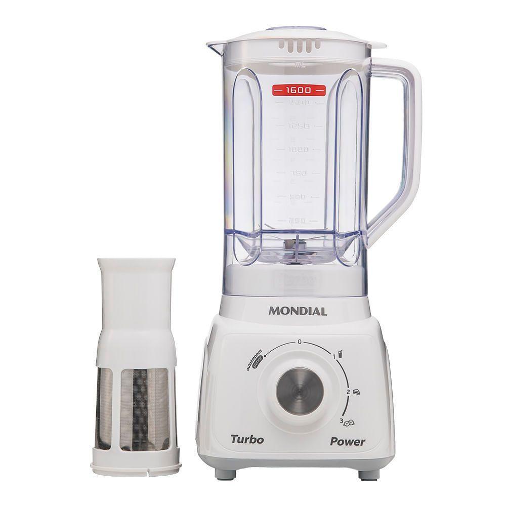 Liquidificador Mondial Turbo 220v branco/cinza