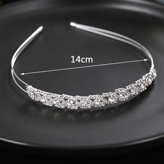 Tiara De Noiva De Cristal Pérola Strass Cocar Leve Para Meninas E Mulheres