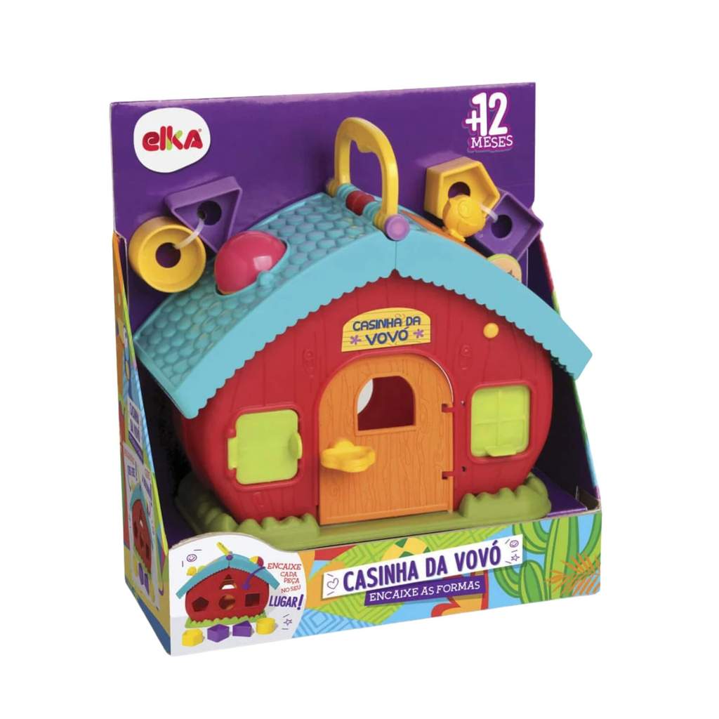 Brinquedo Infantil Casinha Da Vovó - Encaixe as Formas Elka - 1052 em Oferta na Shopee
