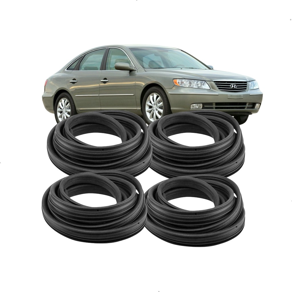 Kit Borrachas guarnição Porta lateral Dianteira traseira Hyundai Azera 2009 2010 2011 2012 2013 2014 2015 2016 2017