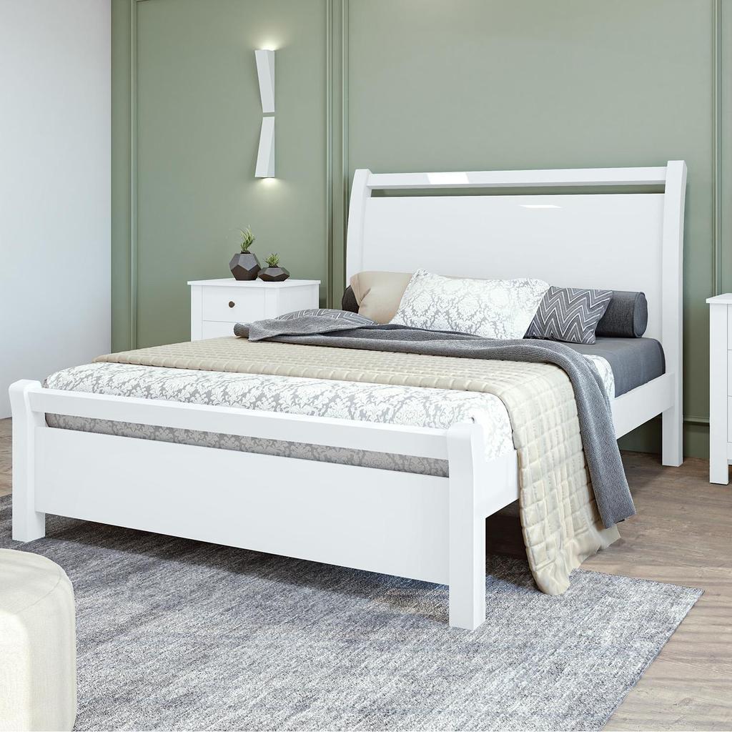 Cama Lopas Casal 1,40 Reali 2022 Branco