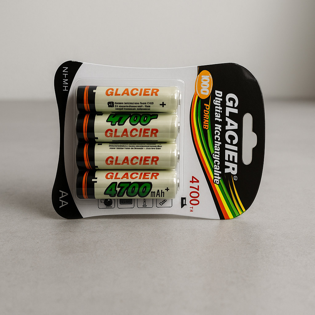 Kit 4x Pilhas Recarregáveis AA/AAA – Alta Capacidade 4700mAh, Econômicas e Duráveis