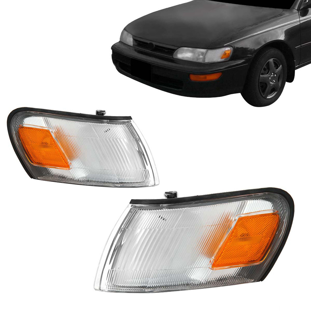 Par Pisca Corolla 93 94 95 96 97 Cristal Ambar em Oferta na Shopee