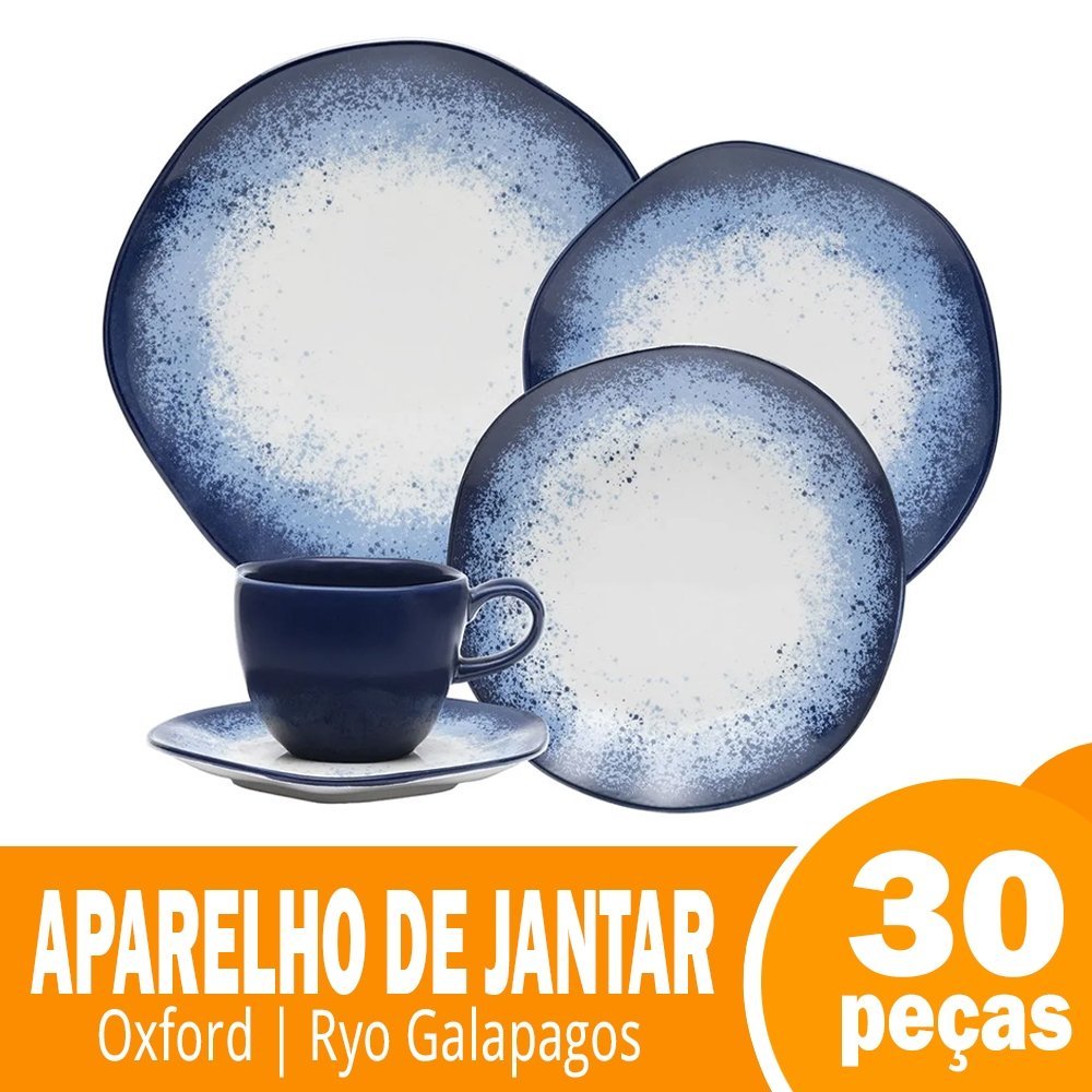 Aparelho de Jantar/Chá Oxford Ryo Galápagos 30 Peças