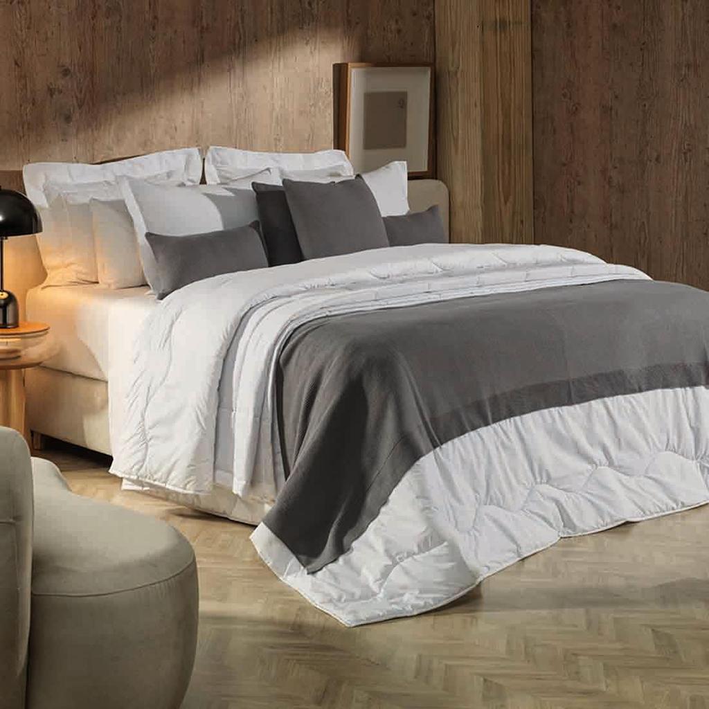 Almofada Tricô 45cm x 45cm Altenburg Domus Cinza Aço