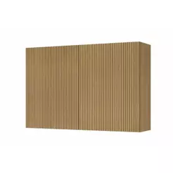 Armário Aéreo p/ Cozinha Rainha c/ 2 Portas Ripadas 120 cm Nature - Nesher