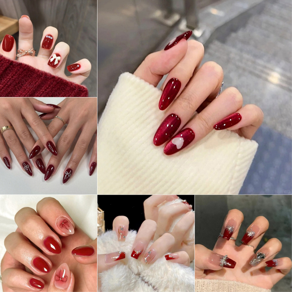 Unhas Falsas De Ano Novo , Tendência2026 , 24 Peças , Bailarina Francesa Conjunto De Longas Com Cola