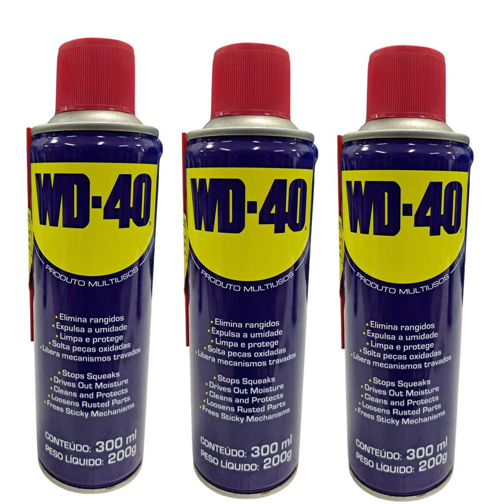 Kit 3 Wd40 Óleo Spray Multiuso Desengripante Lubrifica 300ml em Oferta na Shopee