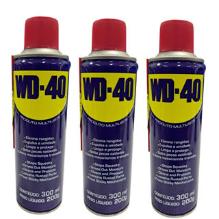 Kit 3 Wd40 Óleo Spray Multiuso Desengripante Lubrifica 300ml em Oferta na Shopee