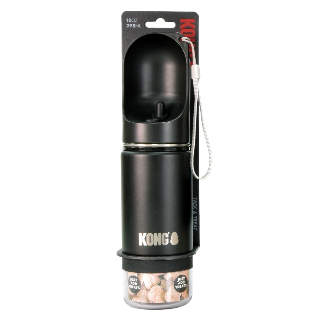 Kong H2O Trek & Treat 2 em 1 Garrafa Para Água e Petiscos 295ml