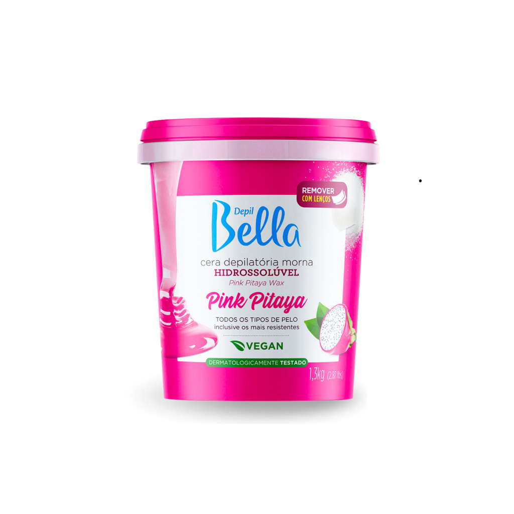 Cera Depil Bella Hidrossolúvel Pink Pitaya 1,3kg
