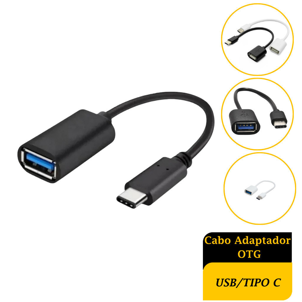 Cabo Adaptador Otg Fêmea x Tipo C Type C Pendrive Usb 3.0 Celular KAP-OTG-TY