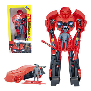Brinquedo Carro Vermelho Grande Robô Transformer Com Boneco em Oferta na Shopee
