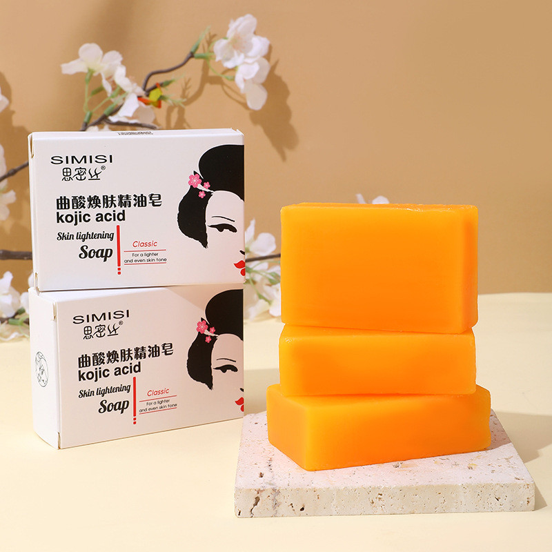 Sabonete de ácido Koji de marca doméstica, sabonete de óleo essencial de glutationa, sabonete artesanal, hidratante, 80G