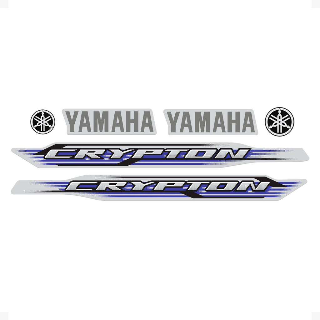 Adesivos Compativel Yamaha Crypton 2012 Moto Prata + Logos em Oferta na Shopee