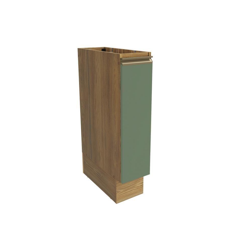 Nicho Porta Condimentos Celeste Kappesberg 100% Mdf Nogueira/verde 20cm