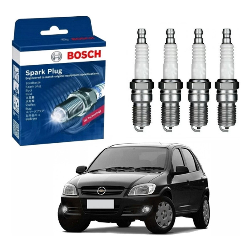 Jogo Velas Bosch Celta 1.0 Vhc Flex 2005 A 2012 em Oferta na Shopee