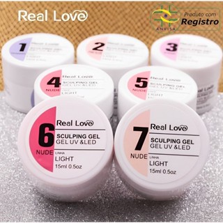 Kit 6 Sculping Gel Real Love 15 ML Linha Light - Cores Sortidas em Oferta na Shopee