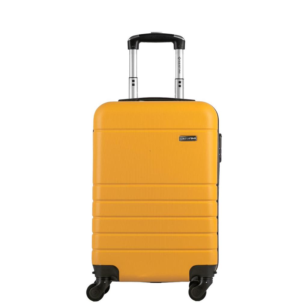 Mala de Viagem Bordo com Rodas 360º Essencial 2 - Amarelo em Oferta na Shopee