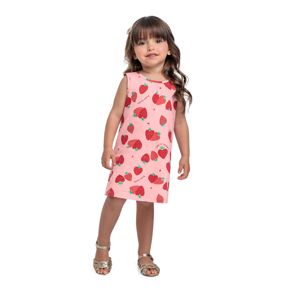 Vestido Morangos Infantil Bee Loop em Oferta na Shopee