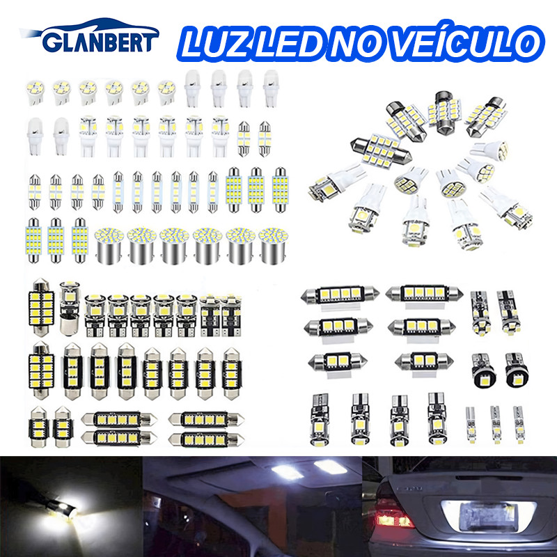 42/28/23/13 Pçs Interior Do Carro LED Domo Porta Placa De Matrícula T10 Lâmpadas Kit De Luz Interna led para carro
