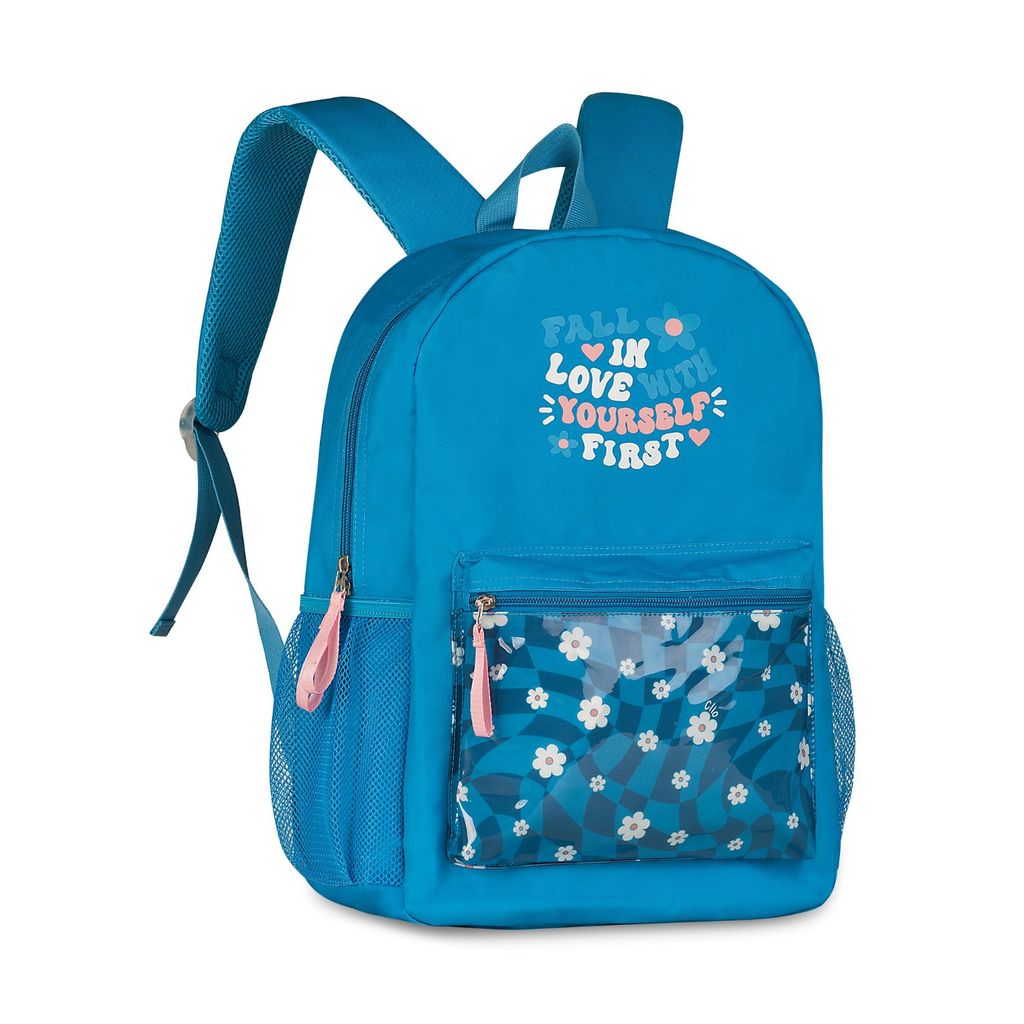 Mochila Escolar Feminina Estampada Flores Clio Lilás