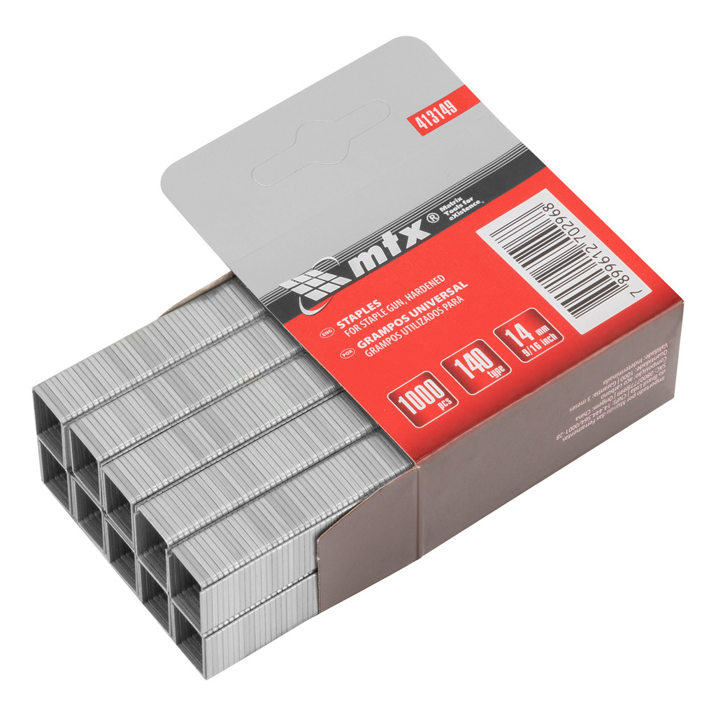 GRAMPOS PARA GRAMPEADORES, TIPO 140, TEMPERADO, 14MM, 1000 PCS // MTX em Oferta na Shopee